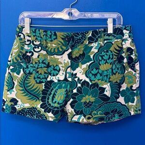 ANN TAYLOR Green / Black / Cream Shorts Sz 6